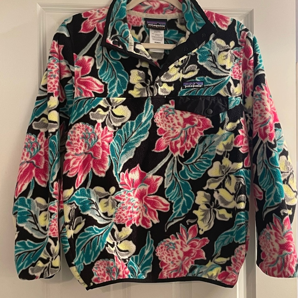 Patagonia Floral Fleece Pullover